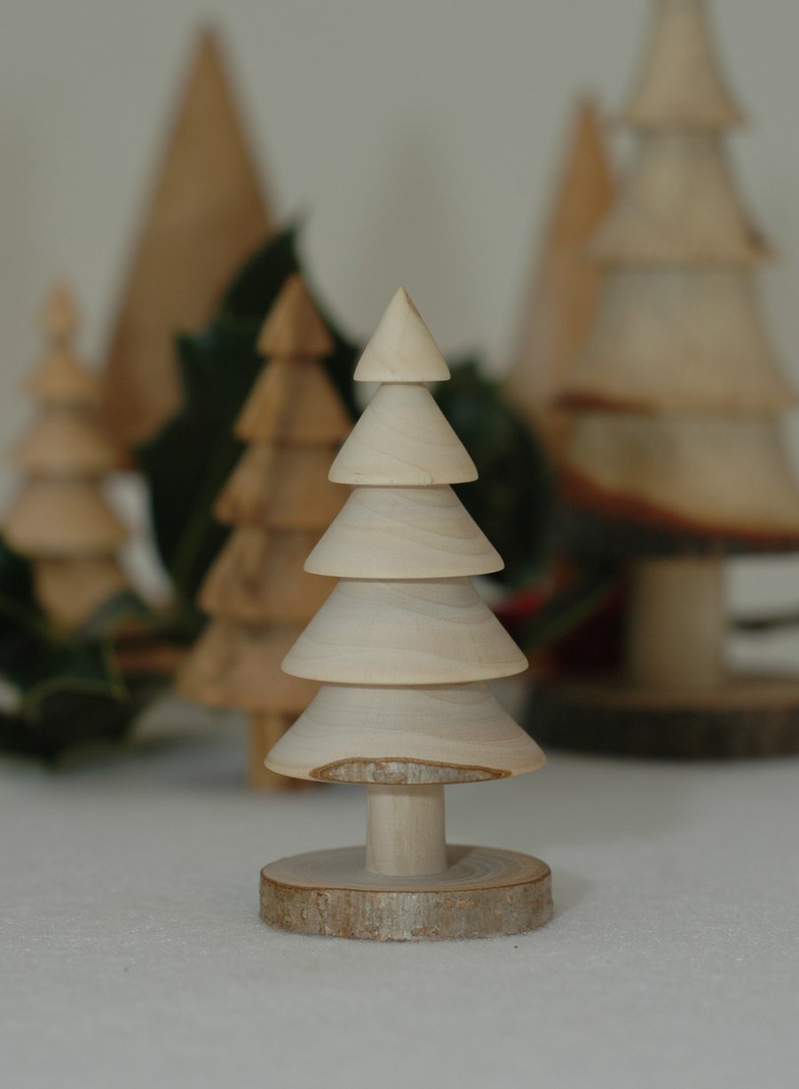 Turned hazel Christmas tree