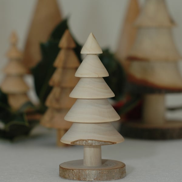 Turned hazel Christmas tree