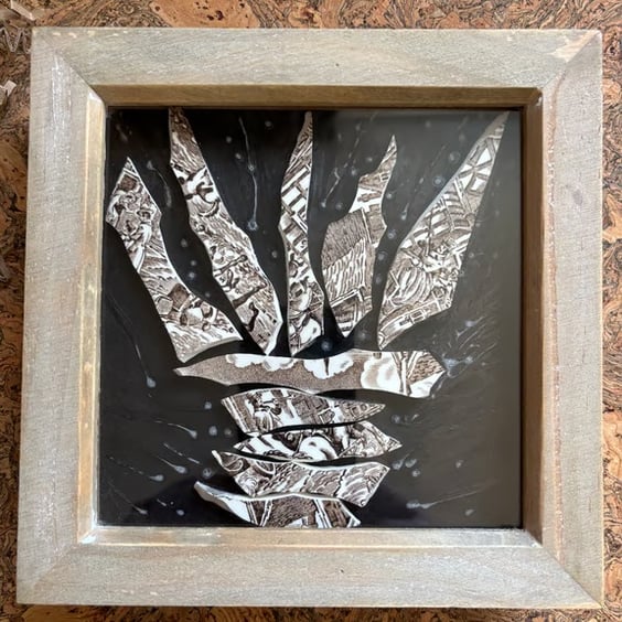Handmade Ceramic Framed Picture, Plastic Free, New Home Gifts, Unique 