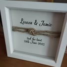 Tied the knot wedding picture frame