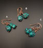 Natural turquoise and copper earrings, Turquoise jewelry - Image 1