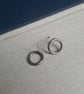 Minimalist Silver Circle Earrings - Image 6
