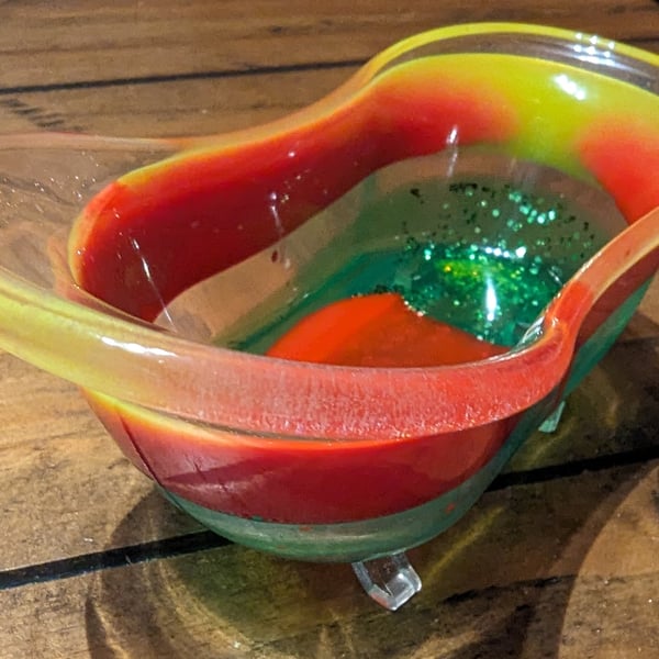 Multi coloured soap dish