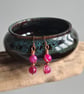 Handmade Pink Banded Agate & Copper Dangle Drop Earrings Gift Boxed  - Image 4