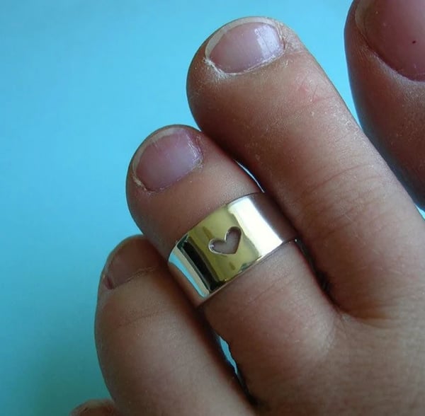 Sterling Silver Heart Toe Ring