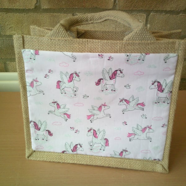 Small Unicorns Small Jute Bag