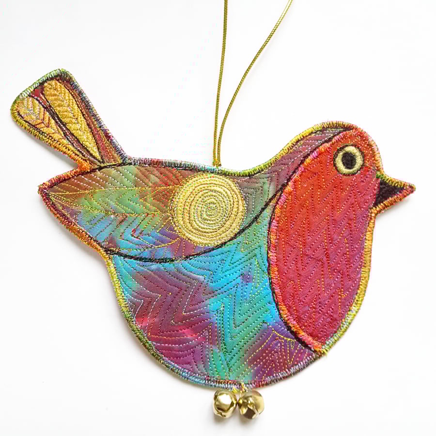 Robin Hanging Decoration with Bells