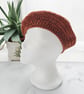 Orange Spice Beret Hat, Merino Wool, Autumn Winter Accessories - Image 2