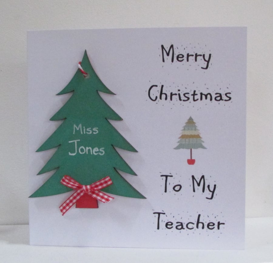 Personalised Card for Teachers