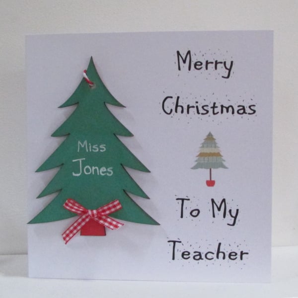 Personalised Card for Teachers