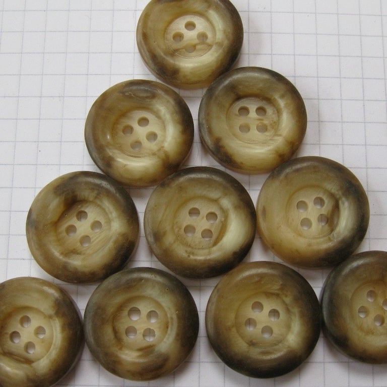 10 Small Faux Bone Buttons