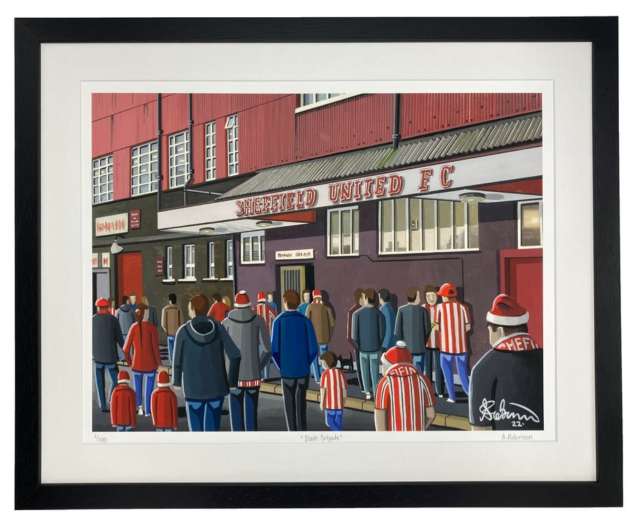 Sheffield U. Limited Edition Fine Art Print Football Club FC United Stadium Gift