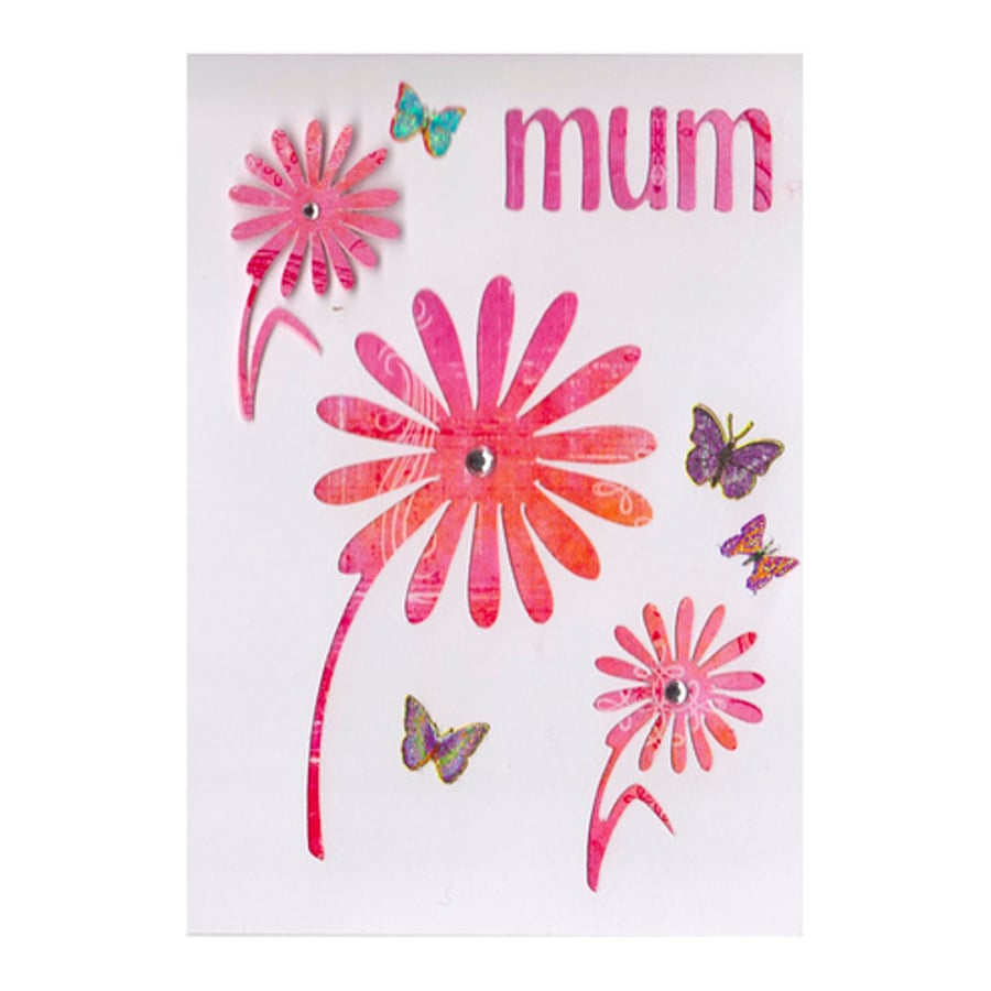 Flowers and Butterflies Mother's Day Card