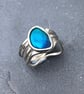 Enamel Pebble Stack Ring, silver stack ring, enamel stack ring, stack ring,  - Image 8
