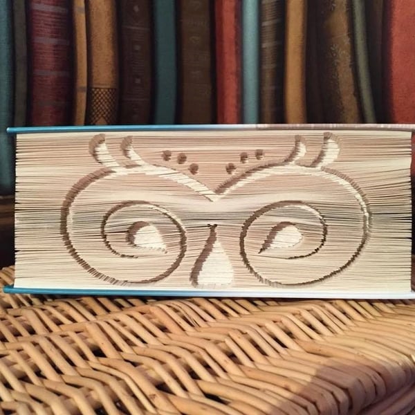 Owl Eyes CUT & FOLD Book Folding Pattern - EMAILED PDF PATTERN