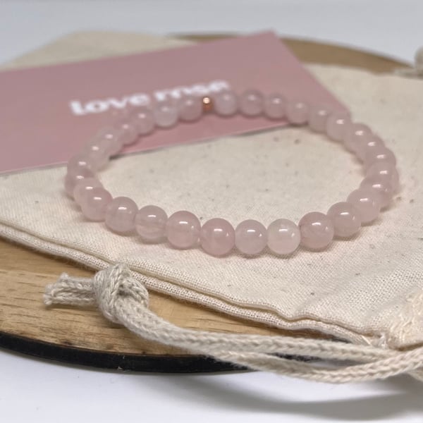 Rose Quartz Crystal Bracelet 