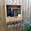 Rustic wooden wine rack