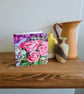 Pink roses painting printed anniversary card - Image 3