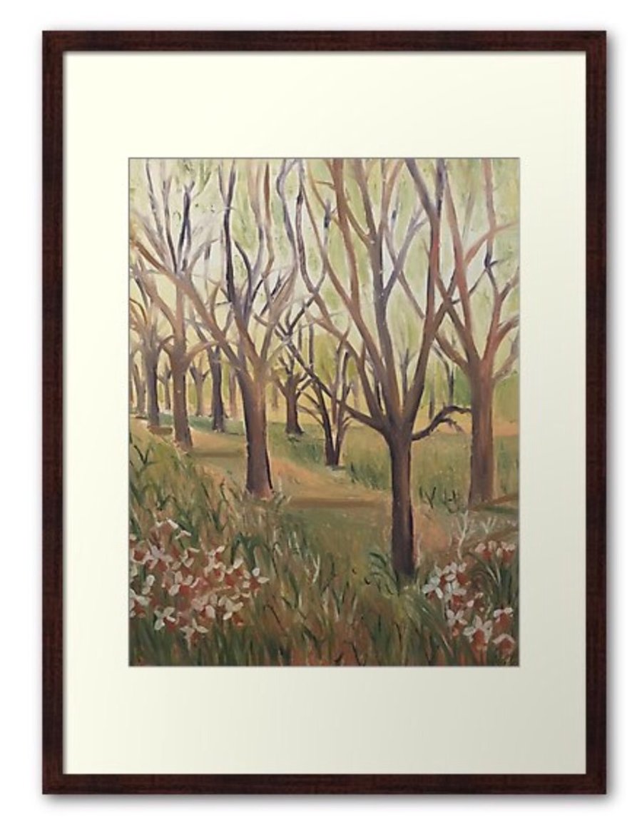 Framed Print Taken From The Original Oil Painting Inspiration In The Wild Garden