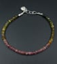 Tourmaline and Karen Hill tribe silver bracelet, Leo gift - Image 3