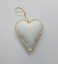 Gold Bead Trimmed White Hearts - Image 2
