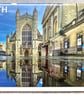 2024 A4 Wall Calendar Bath iconic historic Georgian city views English UK    - Image 1