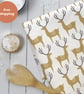 Christmas Reindeer Tea Towel