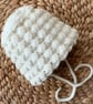 Bridgerton Bonnet 100% Merino Wool Off White - Image 3