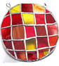 Sun Spot Stained Glass Handmade Patchwork Ring - Image 1