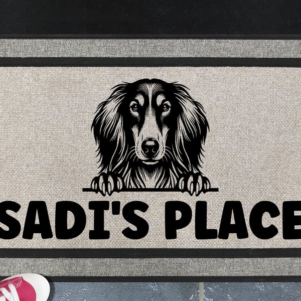Saluki Door Mat - Personalised All Weather Doormat - 45x70cm 