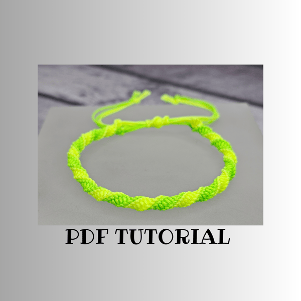 Spiral Twist Macrame Bracelet Tutorial - macrame tutorial - craft making