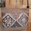 Brown tapestry crossbody bag
