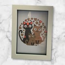 Beautiful cat frame handmade 