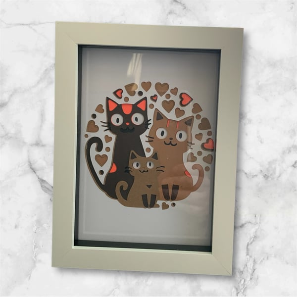 Beautiful cat frame handmade 