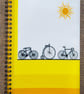 Bikes Bicycles Cycles Notebook A5 Spiral Bound Lined Wipe-Clean Acrylic Cover   - Image 2