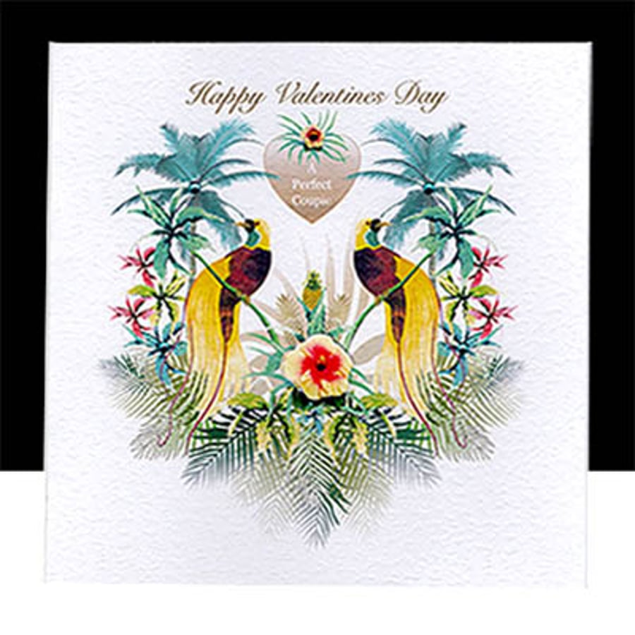  Happy Valentine’s Day- Birds of Paradise Handmade Card
