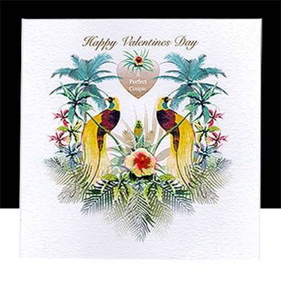  Happy Valentine’s Day- Birds of Paradise Handmade Card