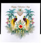  Happy Valentine’s Day- Birds of Paradise Handmade Card