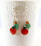 Colourful Gemstone Earrings Sterling Silver, Carnelian, Aventurine, Agate