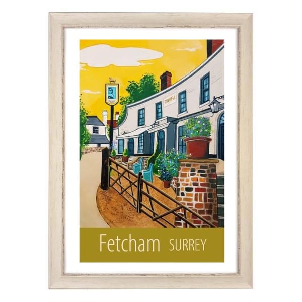 Fetcham Surrey travel poster print by Susie West