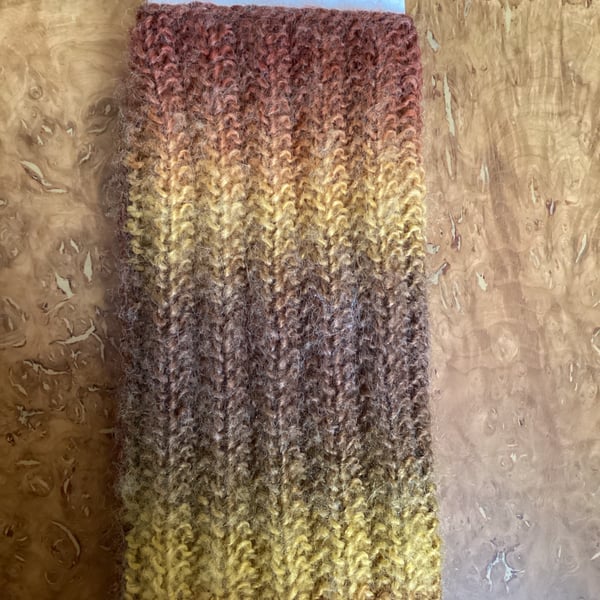 MOBILE PHONE SLEEVE 7x3.5" or 18x9cm IN MULTICOLOURED YARN