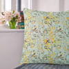 Floral design cotton and velvet cushion