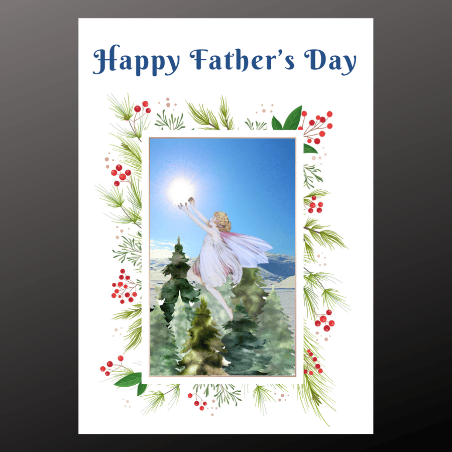Happy Fathers Day Sunshine Goddess Fairy Warlock Wiccan Pagan Fantasy Art 