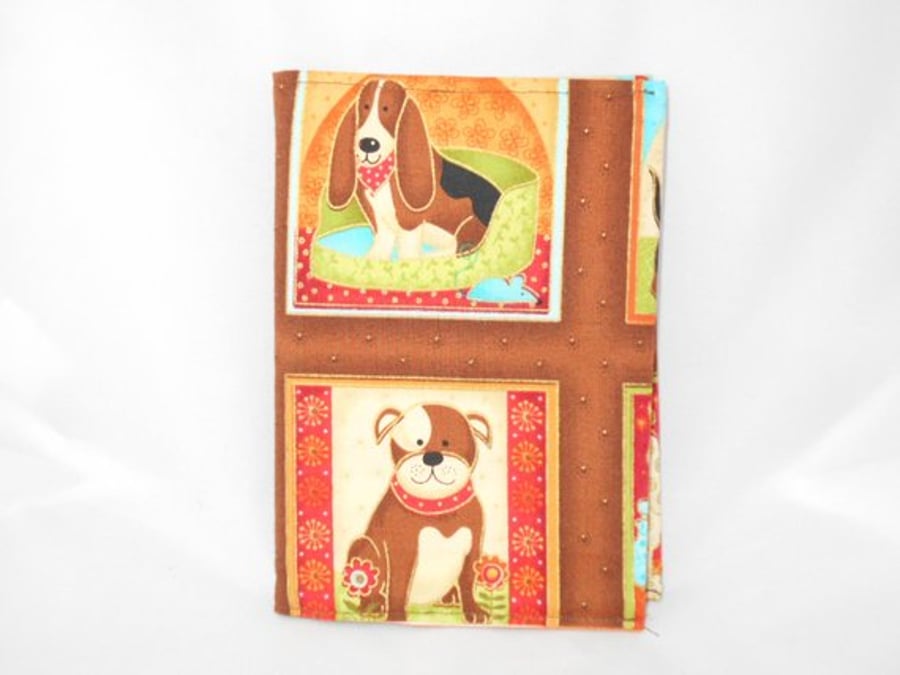 DOG Notebook - Journal - A6 Fabric Notebook Cover - Gift idea - Stationery