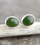 nephrite jade stud earrings - Image 1