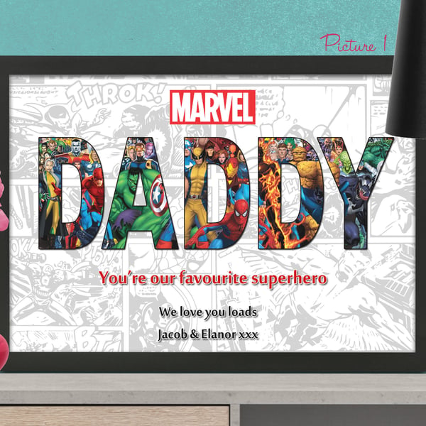 Unique Father's Day Gift (or Best Teacher Gift!) - Personalized Marvel Superhero