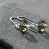 Handmade sterling silver and crystal briolette earring (32)