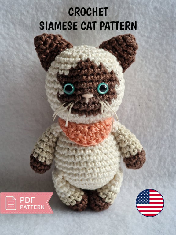 Siamese Cat Crochet Pattern