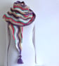 SCARF .Fine wool blend  . ' Autumn' .Unique .Crochet . Multicoloured. - Image 1