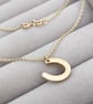 Handmade 9ct yellow, rose or white gold horse shoe pendant and chain - Image 6